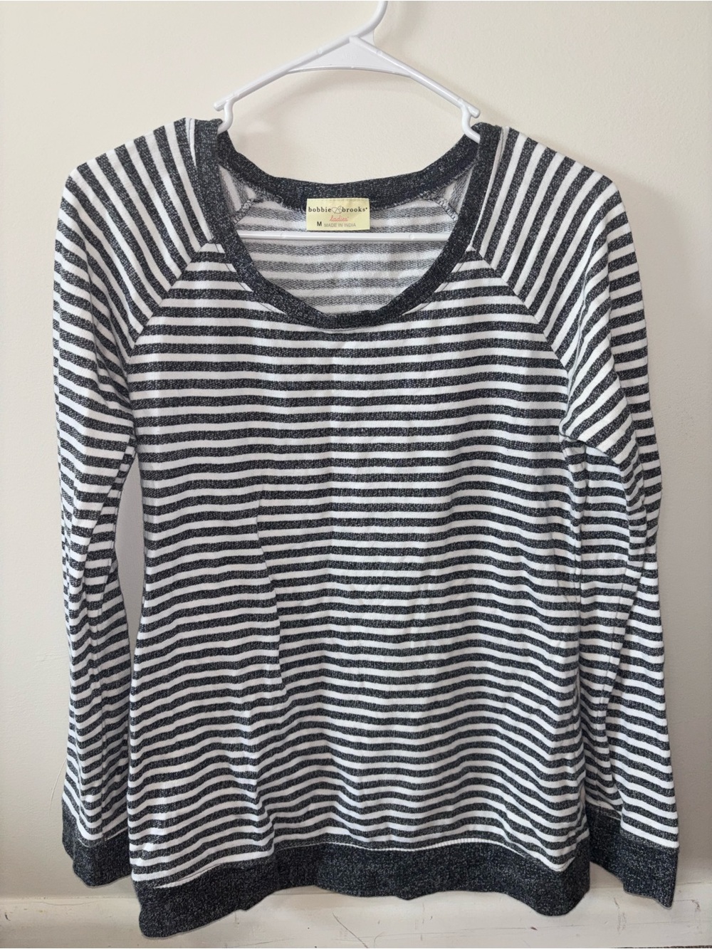 bobbie brooks Black & White Striped Long-Sleeve Top